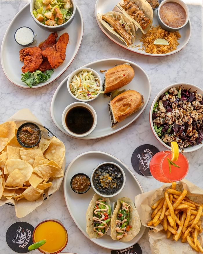 Happy hour chips, salsa and sandwiches